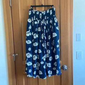 Apiece Apart floral midi 100% silk skirt size 2